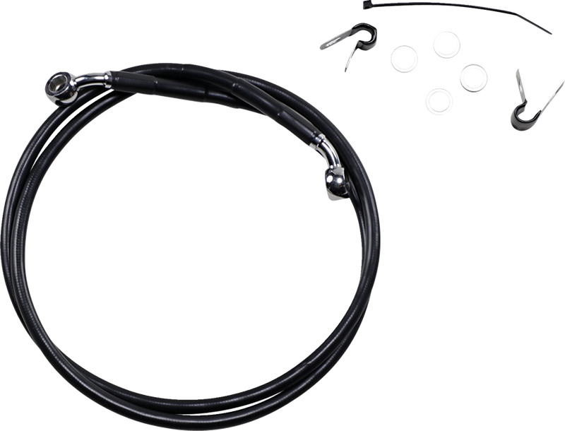 Brake Line - Front - Black - +10" - XL