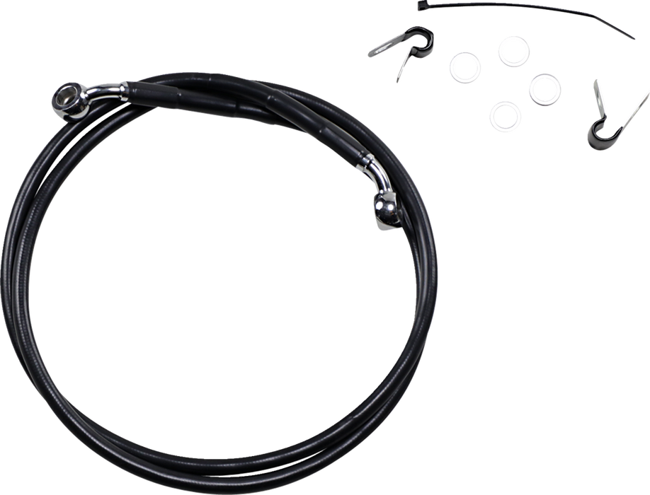 Brake Line - Front - Black - +10" - XL