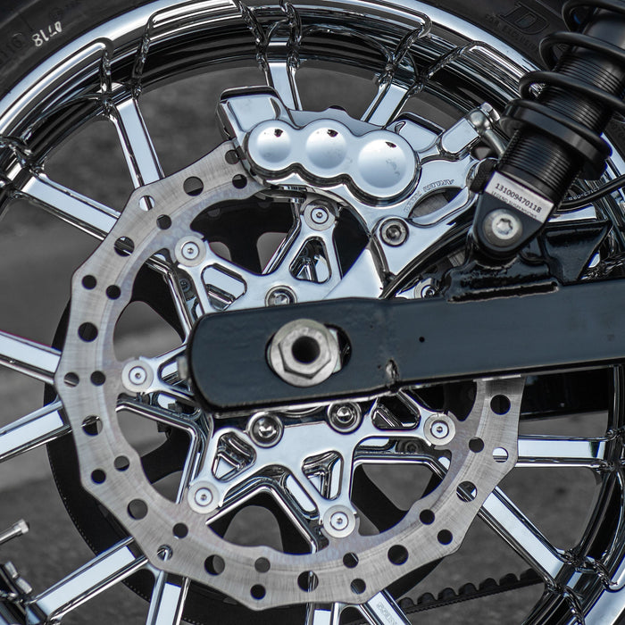 6-Piston Differential Bore Brake Calipers, 11.8" Chrome