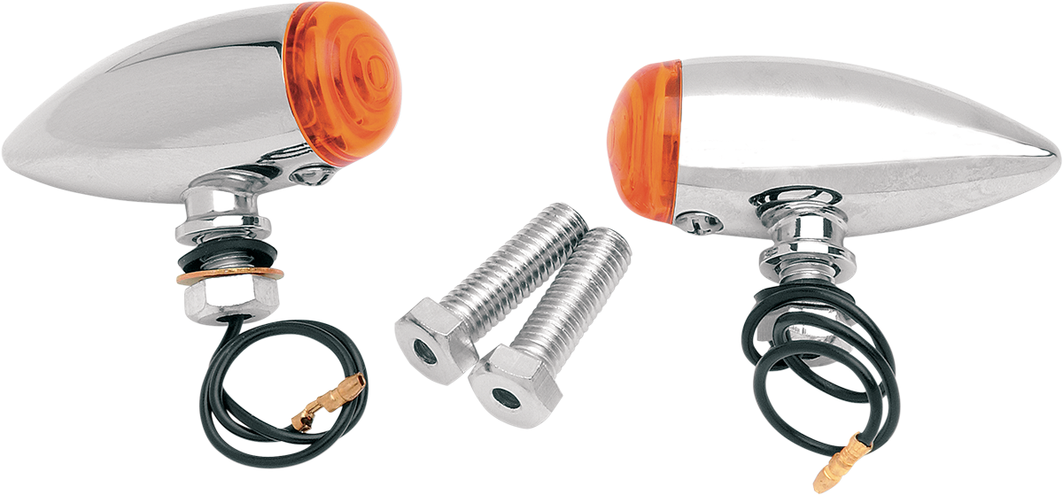 Bullet Marker Light - Chrome/Ball-Milled