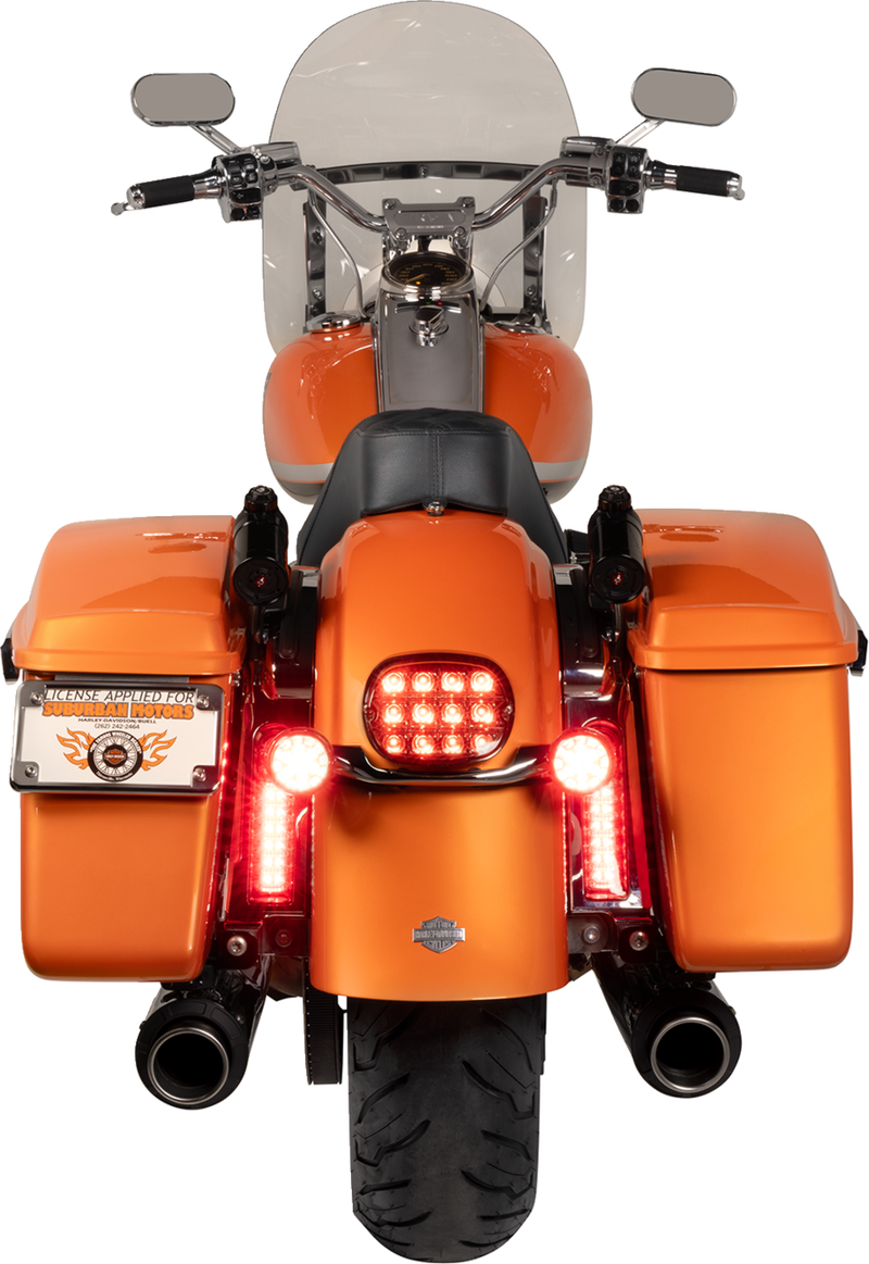 Bullet Turn Signal - 1156 - Chrome - Red Lens