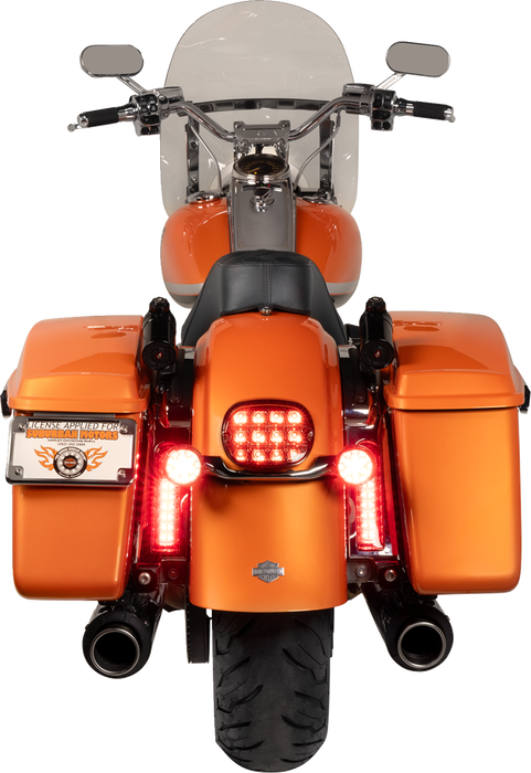 Bullet Turn Signal - 1156 - Chrome - Red Lens