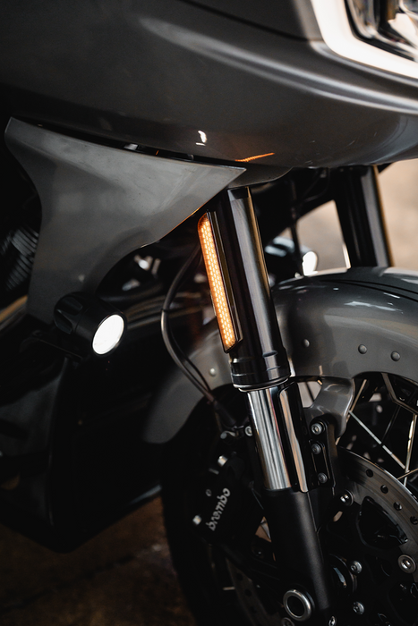 LED Fork Light - Amber - Black