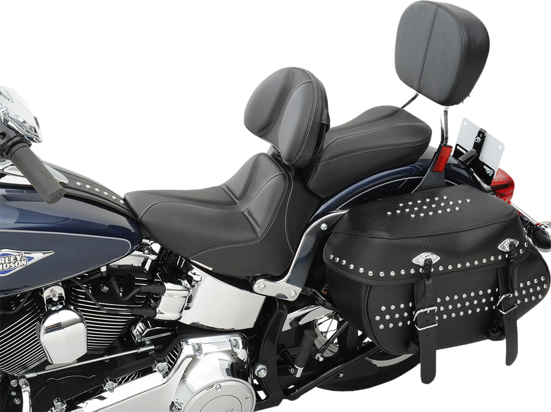 Dominator Solo Seat - w/o Backrest - Black w/ Gray Stitching - FLSTC/N '06-'17