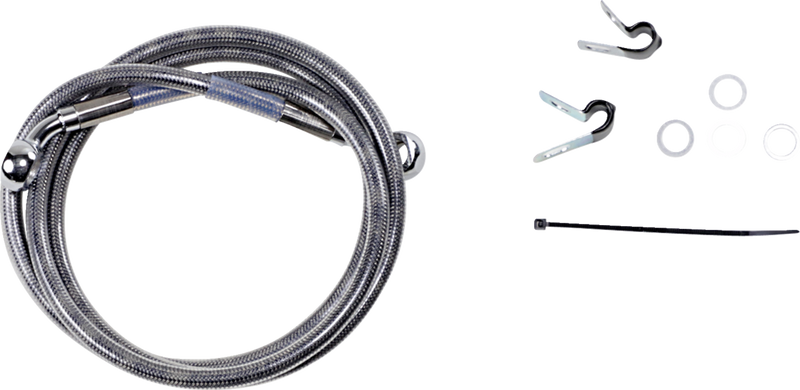 Brake Line - Front - +10" - Stainless Steel - XL