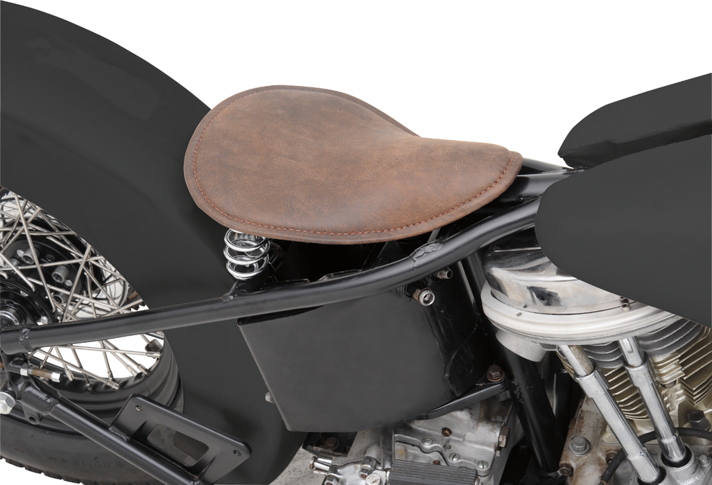 Seat - Spring Solo - Low-Profile - Small - Distressed Brown Leather
