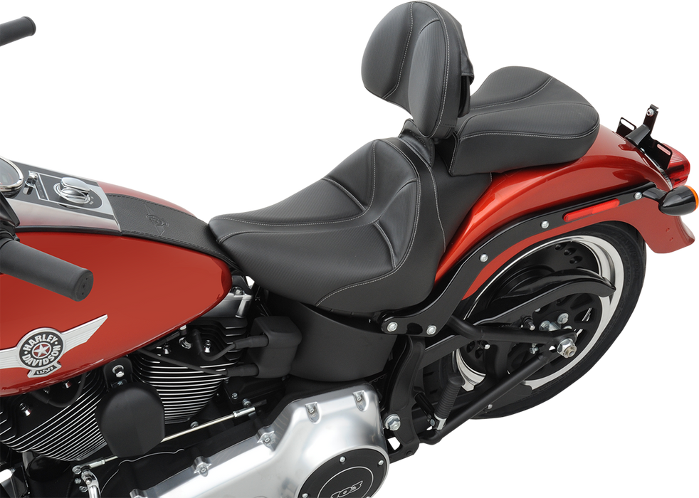 Dominator Solo Seat - w/o Backrest - Black w/ Gray Stitching - FL/FX '06-'17