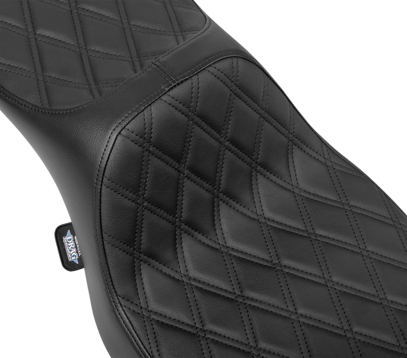 Extended Reach Predator III Seat - Double Diamond - Black Stitching - Vinyl - FLH/FLT '23-'24