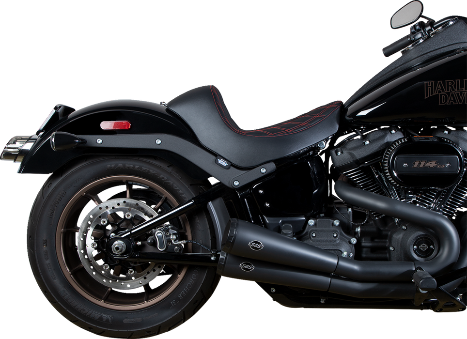 Solo Seat - Double Diamond - Red Stitching - FL/FX '18-'23