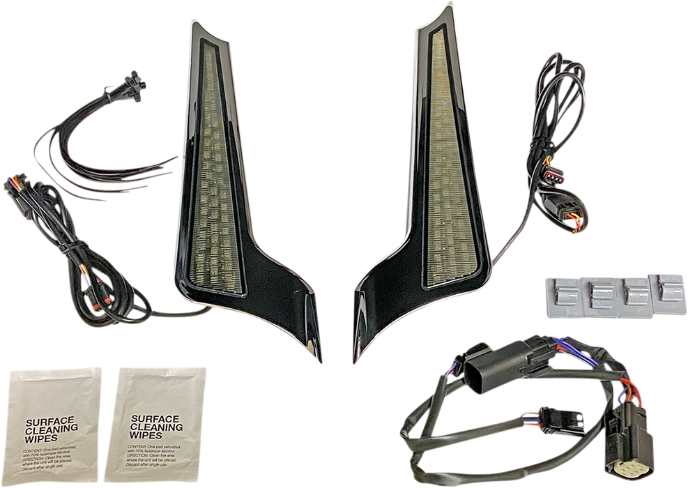Panel Lights - Chrome - Smoke Lens