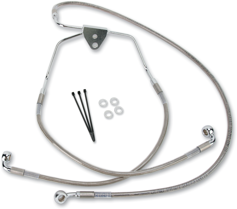 Brake Line - Front - +2" - Touring - Stainless Steel