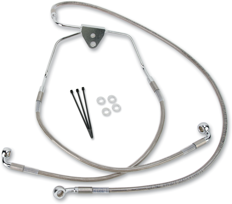 Brake Line - Front - +2" - Touring - Stainless Steel