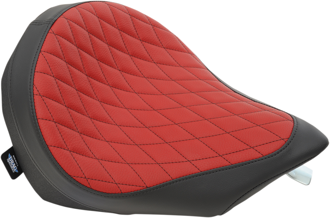 Low Solo Seat - Diamond Stitch - Black/Red - Victory '03-'17