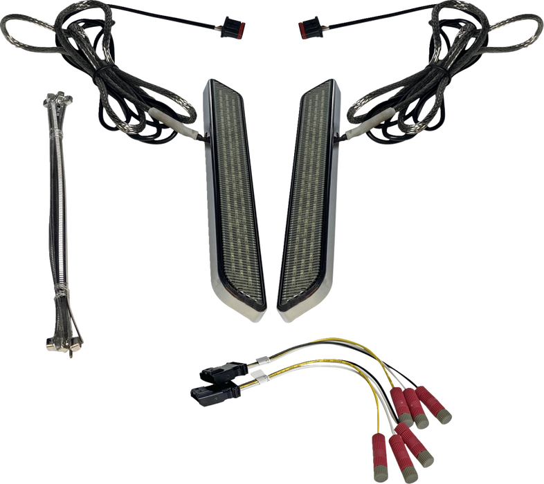 LED Fork Light - Smoke - Chrome