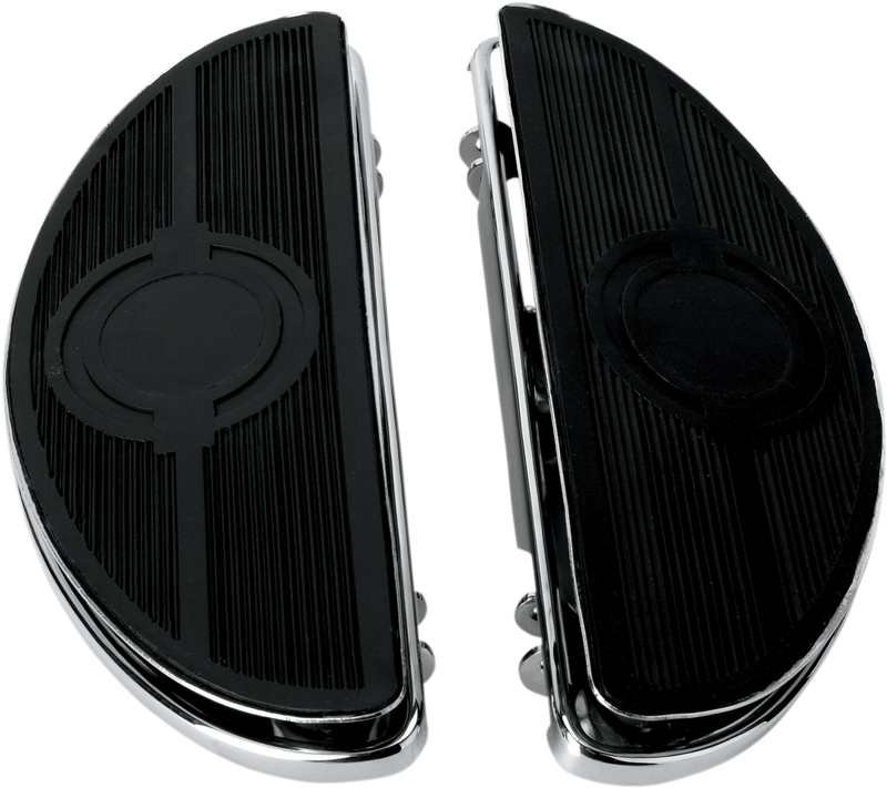 Half-Moon Floorboard - w/ Vibration Inserts - Chrome - FL