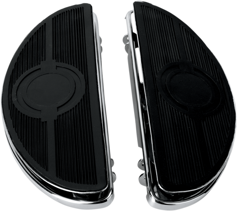 Half-Moon Floorboard - w/ Vibration Inserts - Chrome - FL
