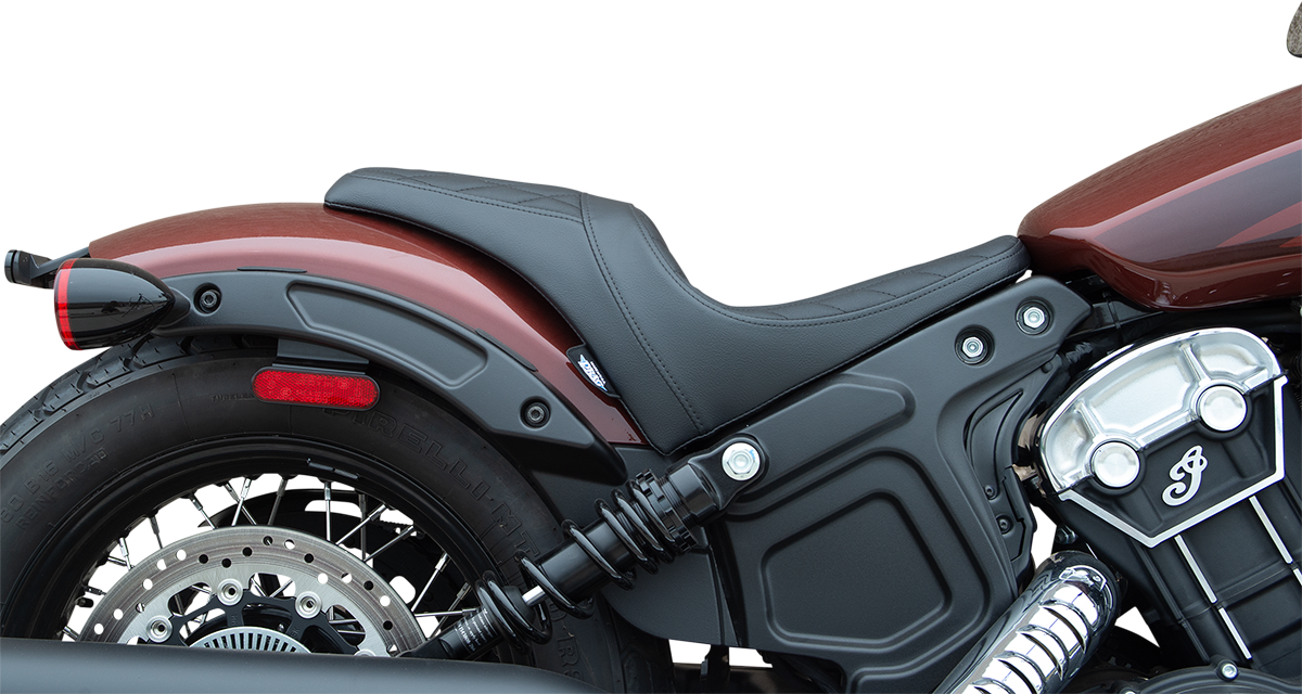 3/4 Solo Seat - Black - Diamond Stitch - '18-'22 Scout Bobber