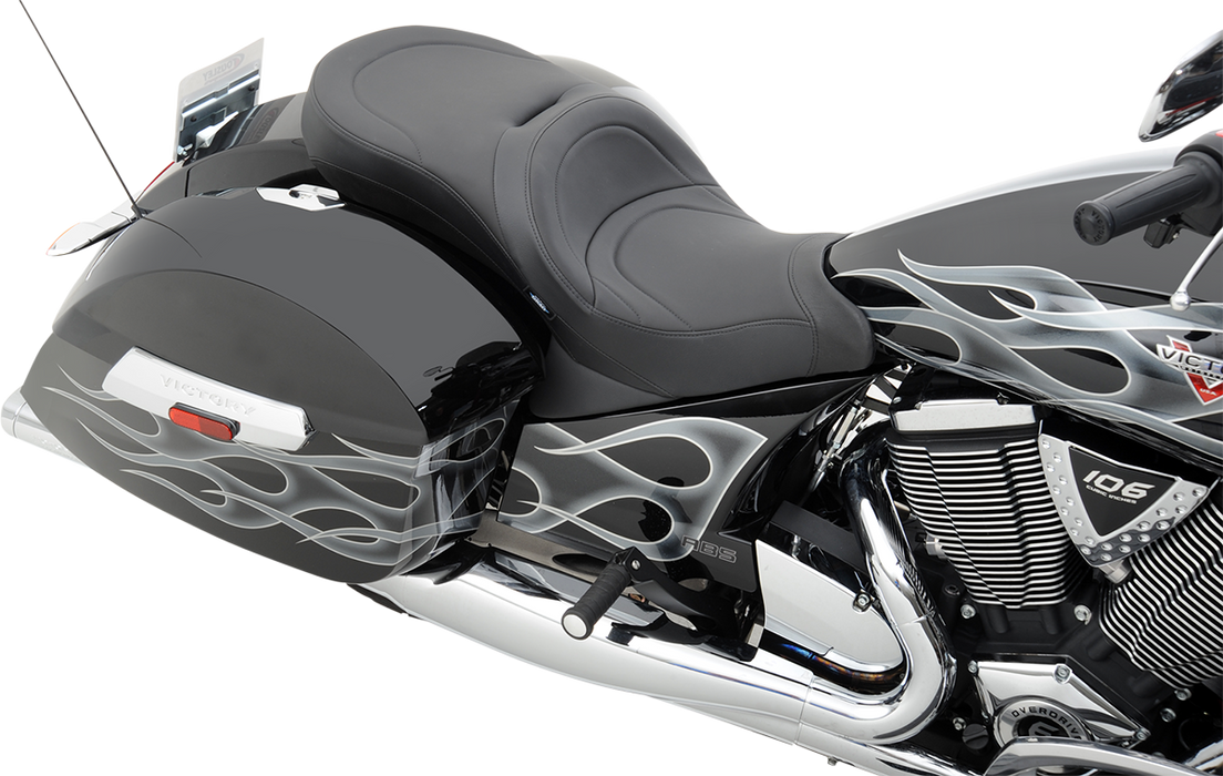 Low-Profile Touring Seat - Mild Stitch - Black - Victory '10-'15