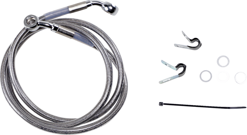 Brake Line - Front - +6" - Stainless Steel - XL
