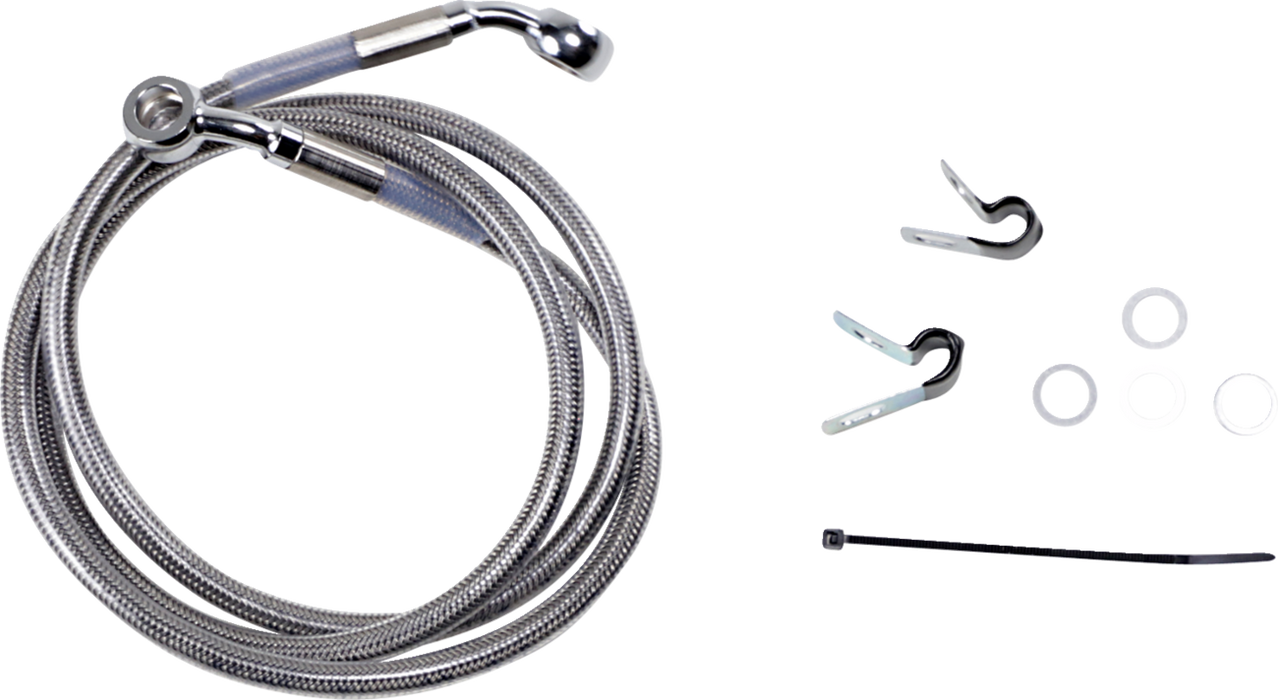 Brake Line - Front - +6" - Stainless Steel - XL
