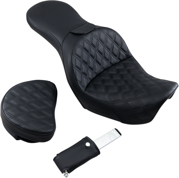 Explorer Seat - With Backrest - Lattice Stitched - Black - FXD