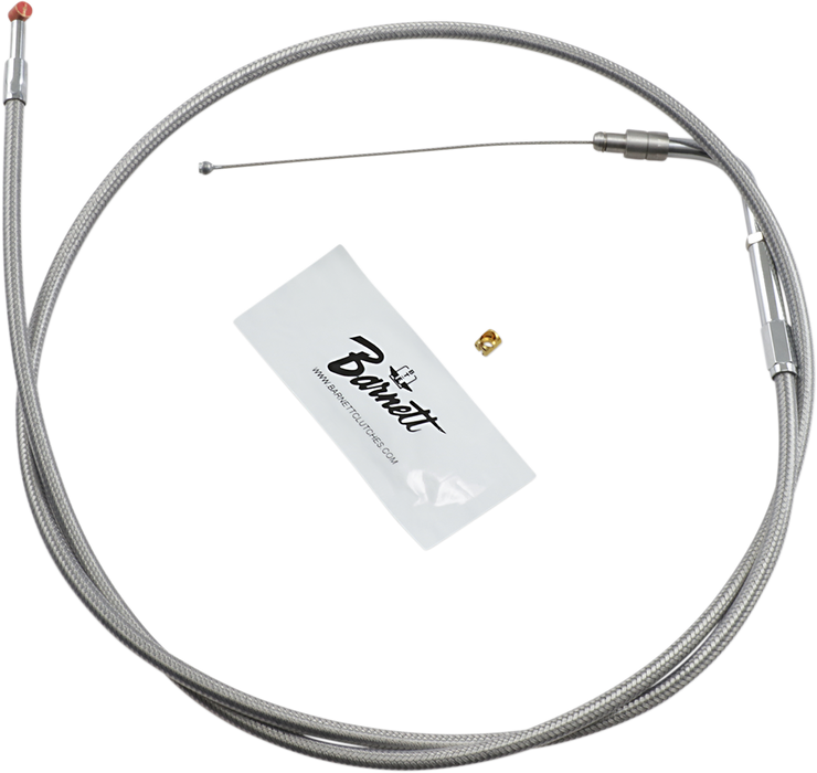 Stainless Steel Throttle Cable - +6" - '02-'07 FLH