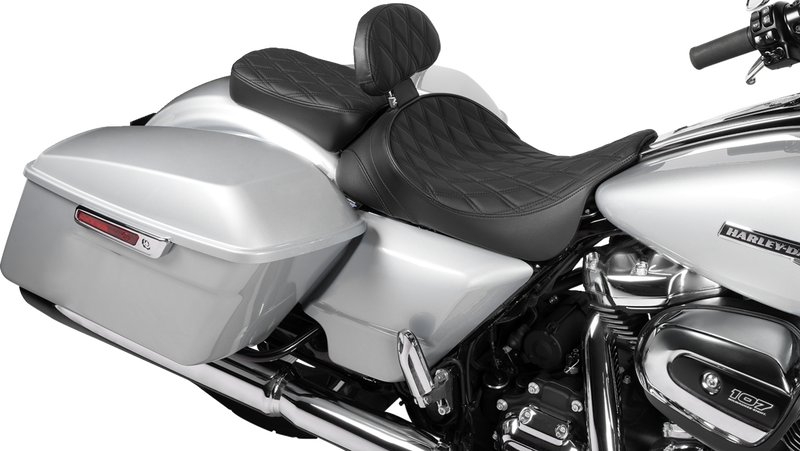EZ Glide II Backrest - Small - Vinyl - Double Diamond Black Stitch