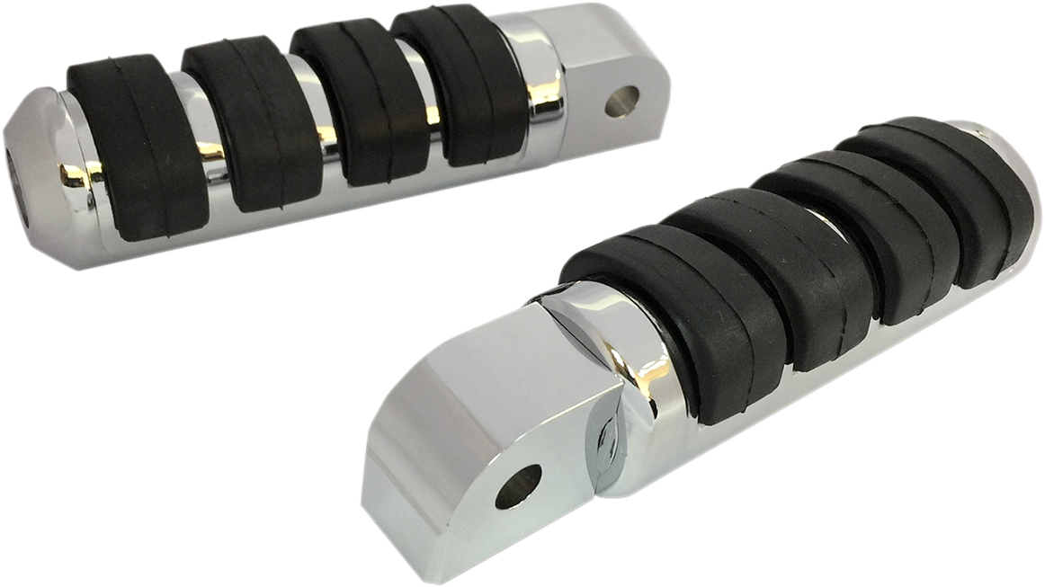 Soft Ride Foot Pegs - Large - Chrome - FL/FX