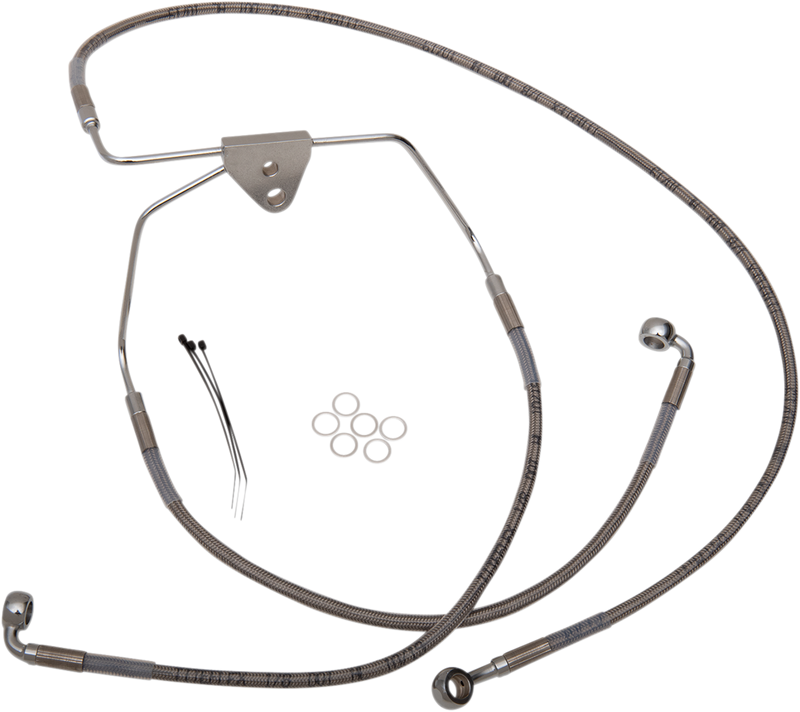 Brake Line - Front - +8" - Touring - Stainless Steel