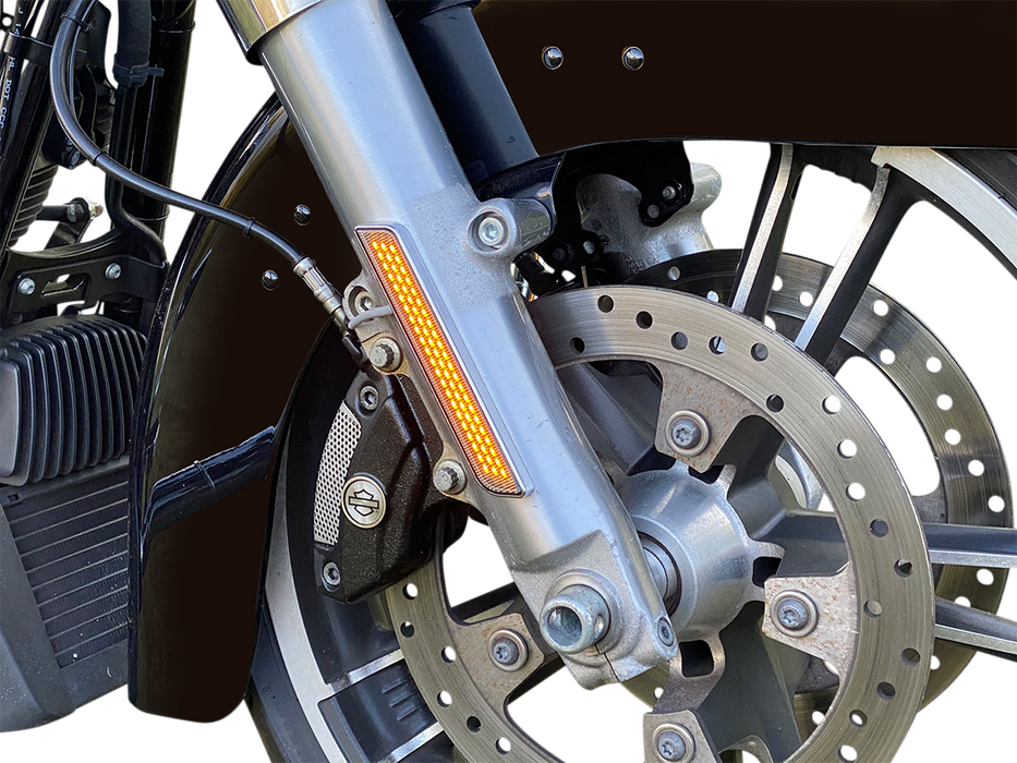 LED Fork Light - Amber - Black