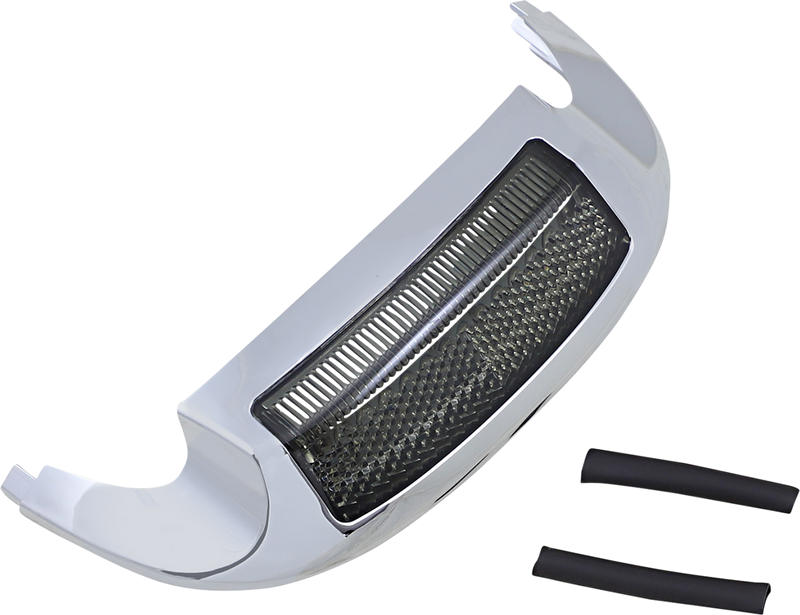 LED Front Fender Tip - Amber LED/Smoke Lens - Chrome