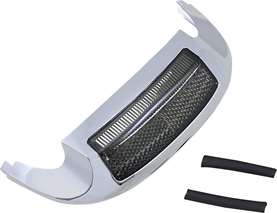 LED Front Fender Tip - Amber LED/Smoke Lens - Chrome