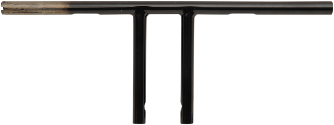 1" T-Bar - Dimpled - Straight - 8" - Black