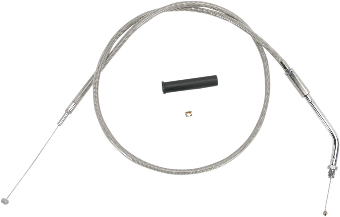 Stainless Braided Throttle Cable - 39-1/2"