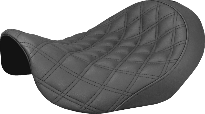 Renegade Solo Seat - Lattice Stitched - Black - Dyna '06-'17