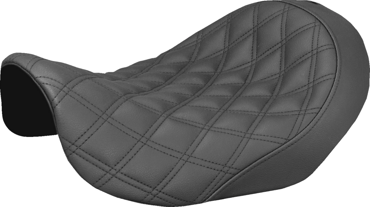Renegade Solo Seat - Lattice Stitched - Black - Dyna '06-'17