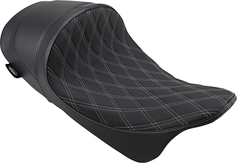 Forward Low Solo Seat - Diamond - Silver Stitched - FL '08-'23