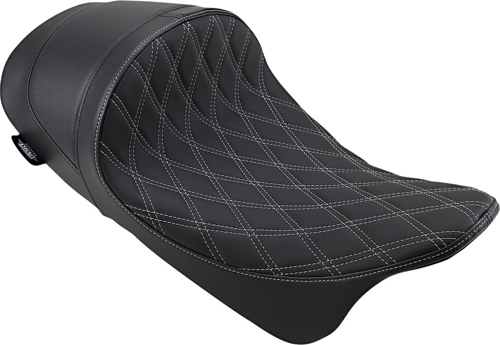 Forward Low Solo Seat - Diamond - Silver Stitched - FL '08-'23