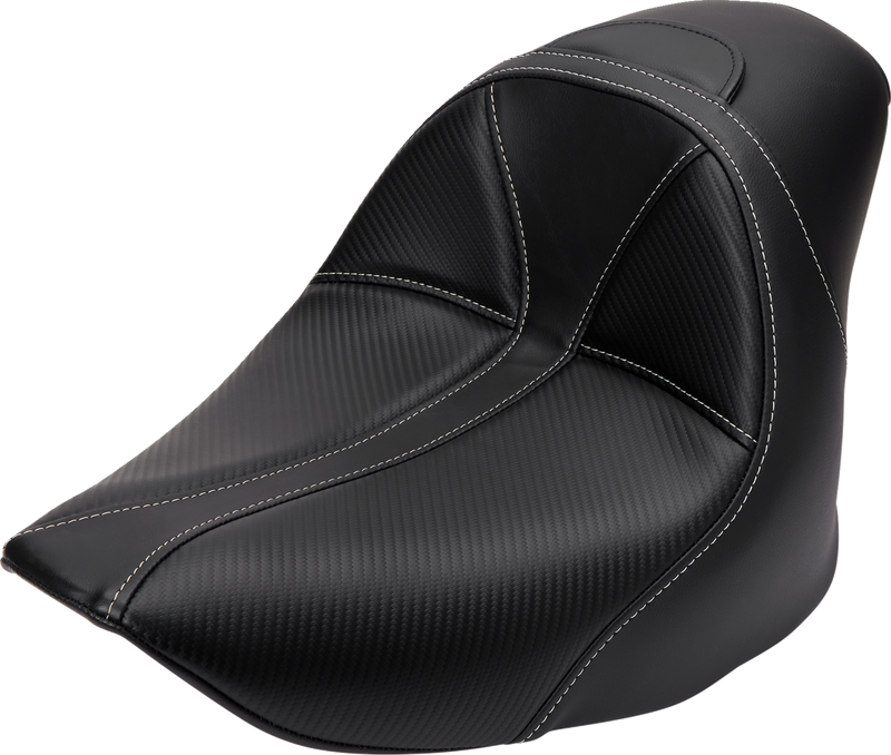 Dominator Solo Seat - w/o Backrest - Black w/ Gray Stitching - FL/FX '06-'17