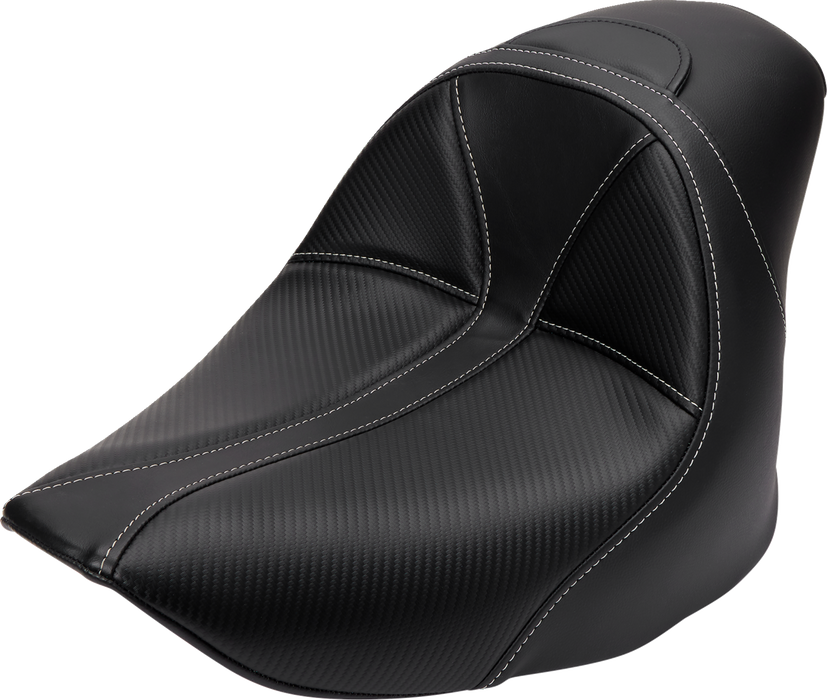 Dominator Solo Seat - w/o Backrest - Black w/ Gray Stitching - FL/FX '06-'17