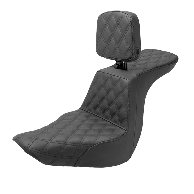 SADDLEMEN TOUR STEP UP SEAT BLACK (FULL LATTICE STITCH)