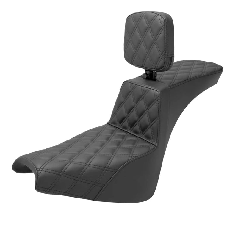 SADDLEMEN TOUR STEP UP SEAT BLACK (FULL LATTICE STITCH)