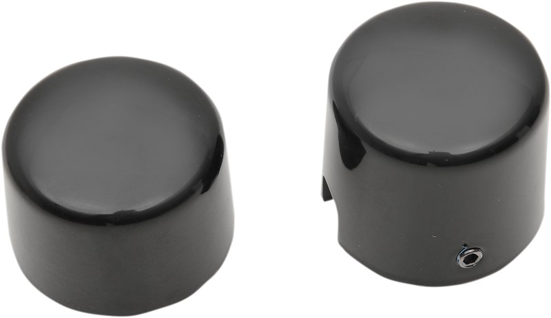 Axle Caps - Black - Rear - Pair - '00-'07 Softail