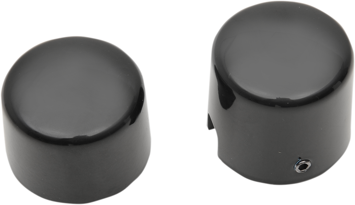Axle Caps - Black - Rear - Pair - '00-'07 Softail
