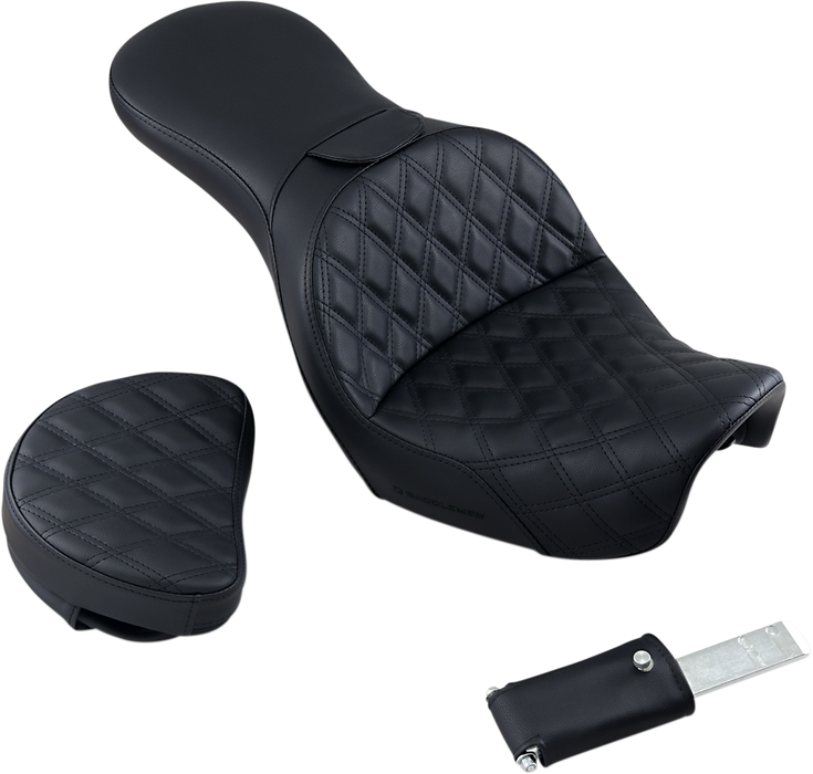 Explorer Seat - With Backrest - Lattice Stitched - Black - FXD