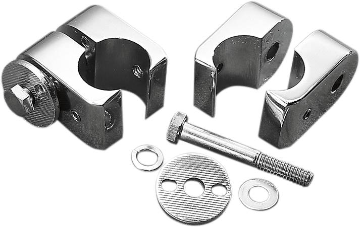 Universal Engine Guard Clamps - Chrome - 1"