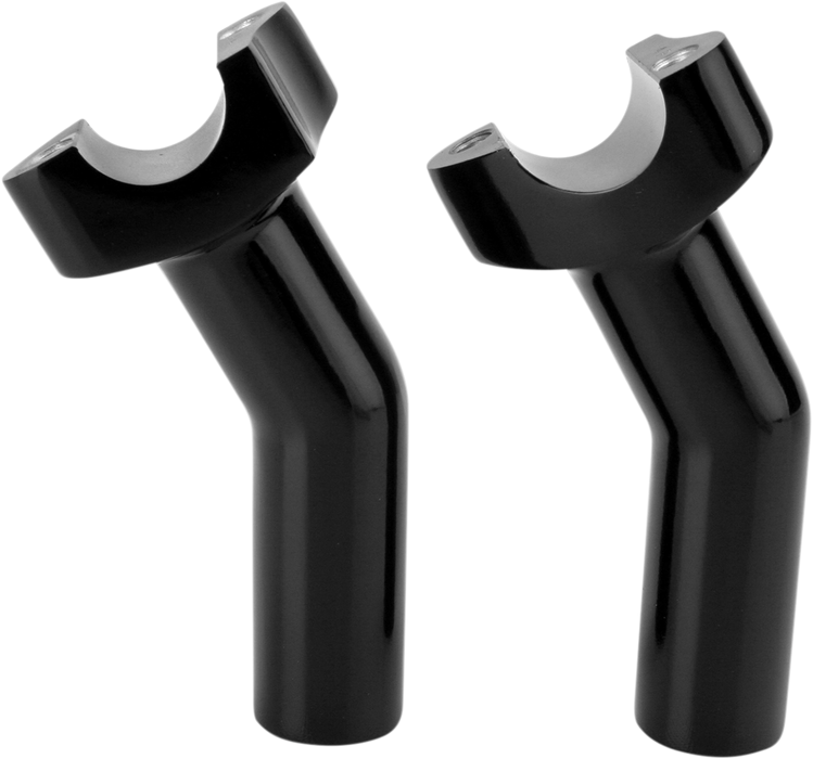 Forged Aluminum Handlebar Risers - Pullback - 4-1/2" - Black