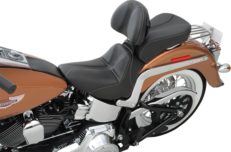 Dominator Solo Seat - w/o Backrest - Black w/ Gray Stitching - FLSTC/N '06-'17