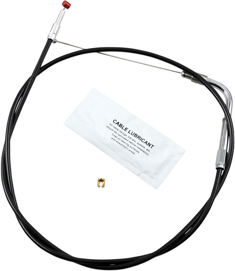 Black Vinyl Throttle Cable - +6" Size - 37" Length