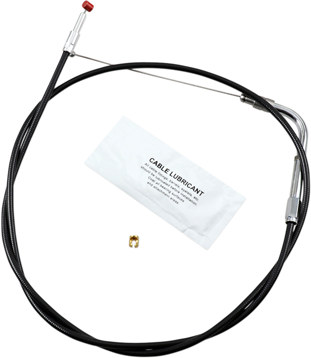 Black Vinyl Throttle Cable - +6" Size - 37" Length